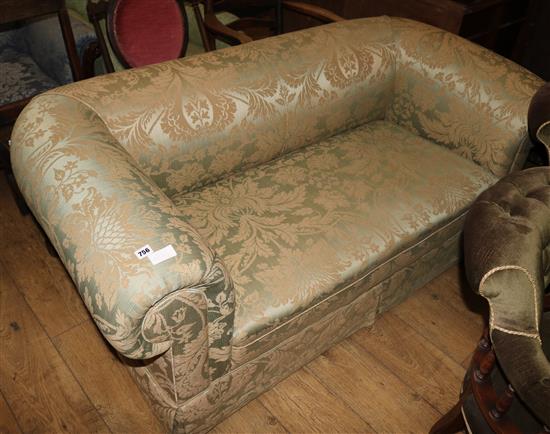 An upholstered chesterfield sofa, W.170cm